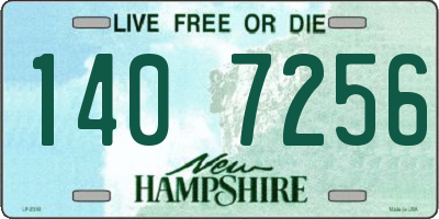 NH license plate 1407256