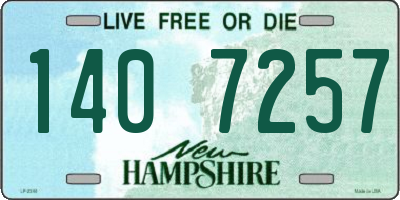 NH license plate 1407257