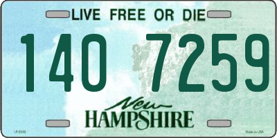 NH license plate 1407259