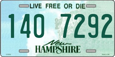NH license plate 1407292