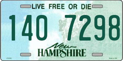 NH license plate 1407298