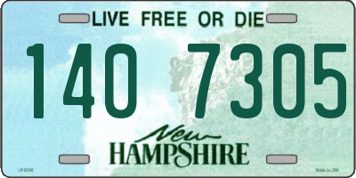 NH license plate 1407305