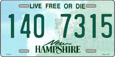 NH license plate 1407315