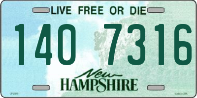 NH license plate 1407316
