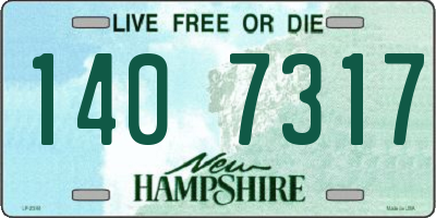 NH license plate 1407317