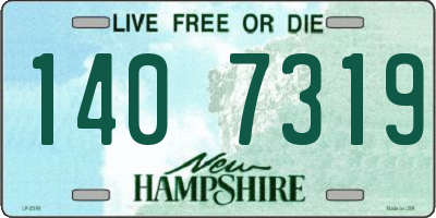NH license plate 1407319