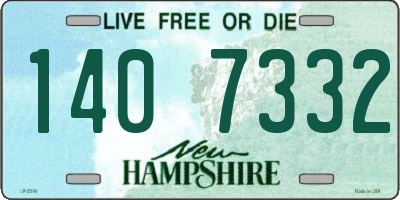 NH license plate 1407332