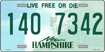 NH license plate 1407342