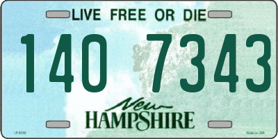 NH license plate 1407343
