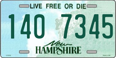 NH license plate 1407345