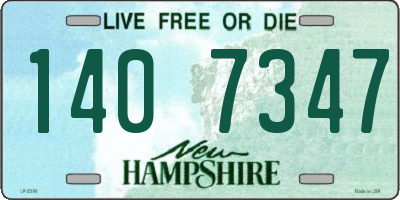 NH license plate 1407347