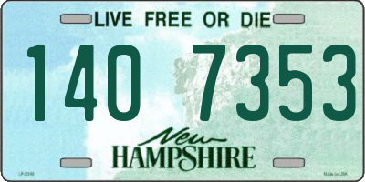 NH license plate 1407353