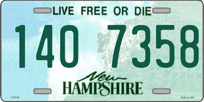 NH license plate 1407358