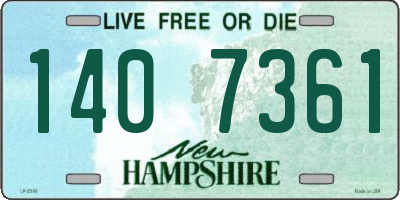 NH license plate 1407361