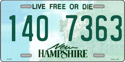 NH license plate 1407363
