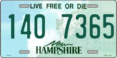 NH license plate 1407365