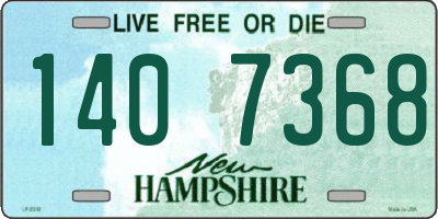 NH license plate 1407368