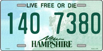 NH license plate 1407380