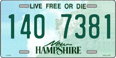 NH license plate 1407381