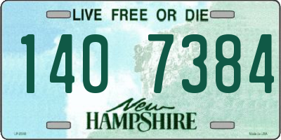 NH license plate 1407384