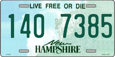 NH license plate 1407385