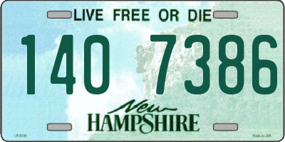 NH license plate 1407386