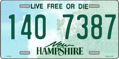 NH license plate 1407387