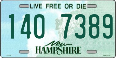 NH license plate 1407389