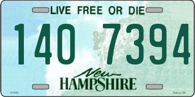 NH license plate 1407394