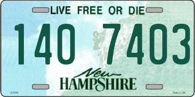 NH license plate 1407403