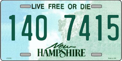 NH license plate 1407415
