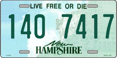 NH license plate 1407417
