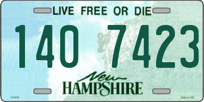 NH license plate 1407423