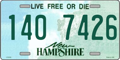 NH license plate 1407426