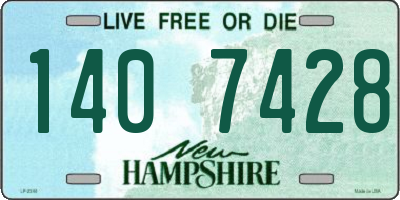 NH license plate 1407428