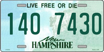 NH license plate 1407430