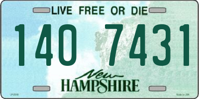NH license plate 1407431