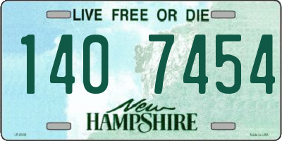 NH license plate 1407454