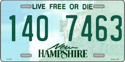 NH license plate 1407463