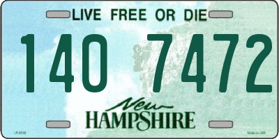 NH license plate 1407472