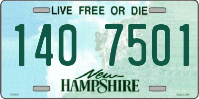 NH license plate 1407501