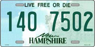 NH license plate 1407502