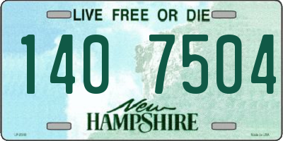NH license plate 1407504