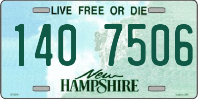 NH license plate 1407506