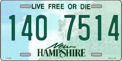 NH license plate 1407514