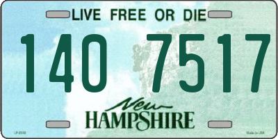 NH license plate 1407517
