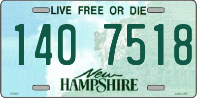 NH license plate 1407518