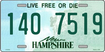NH license plate 1407519