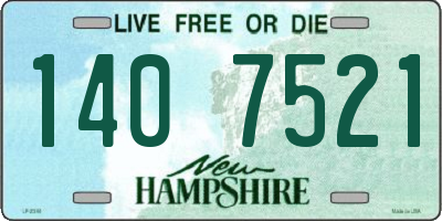 NH license plate 1407521