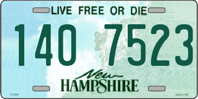 NH license plate 1407523